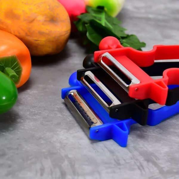 3pc Durable Blade Vegetable Peelers with Ergonomic Handles