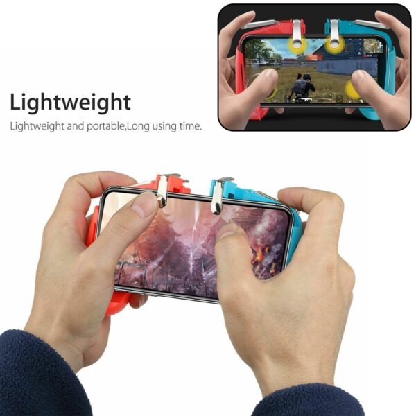 Portable Mobile Game Pad Controller with 4 Triggers for Survival Games