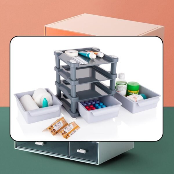 Mini 3 Layer Drawer Used for storing makeup equipment’s and kits used by women’s