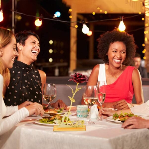 24k Gold Rose,hicoosee Gold Foil Plated Rose with LOVE Stand and Gift Box