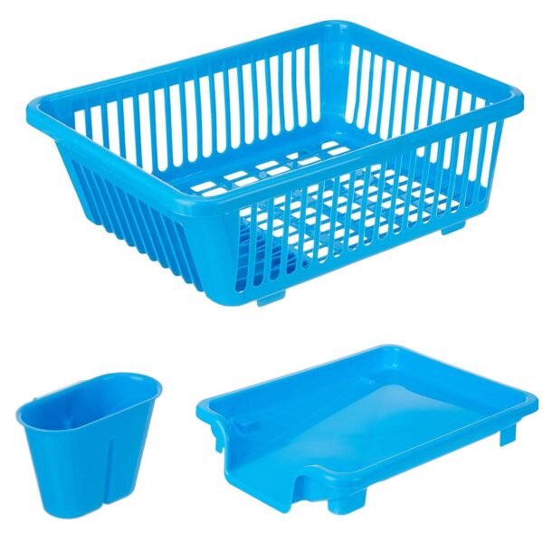 5image_ba55112e-6565-4745-9986-fc80574909a9.jpg Plastic Sink Dish Drainer Drying Rack (With Brown Box) ( MOQ :- 3 Pc)