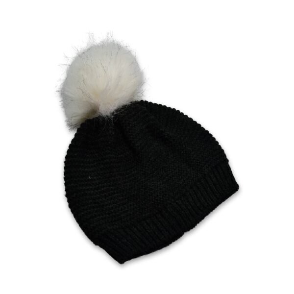 Men's and Women's Skull Slouchy Winter Woolen Knitted Black Inside Fur Beanie Cap