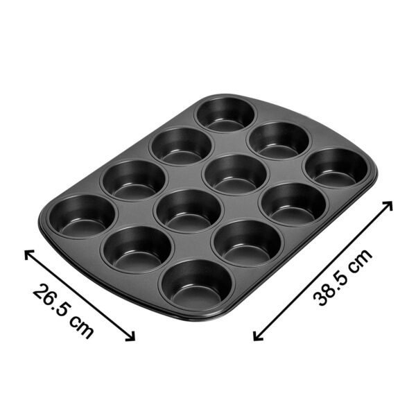 Nonstick Aluminium Muffin Tray Cupcake Pan Tray (12 Cup Cavities)