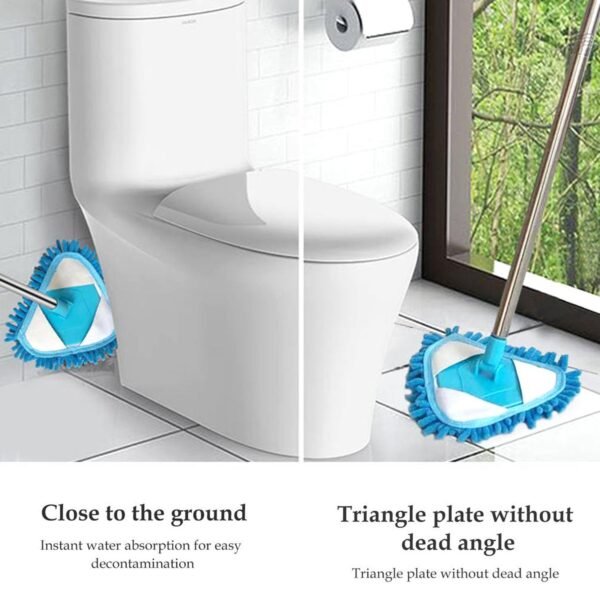 Stainless Steel Adjustable Triangle Mop for Cleaning Wet & Dry Floor Surfaces
