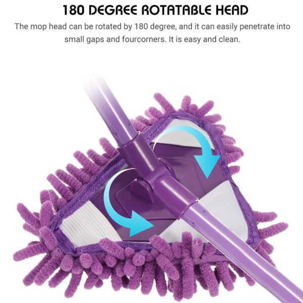 Stainless Steel Adjustable Triangle Mop for Cleaning Wet & Dry Floor Surfaces