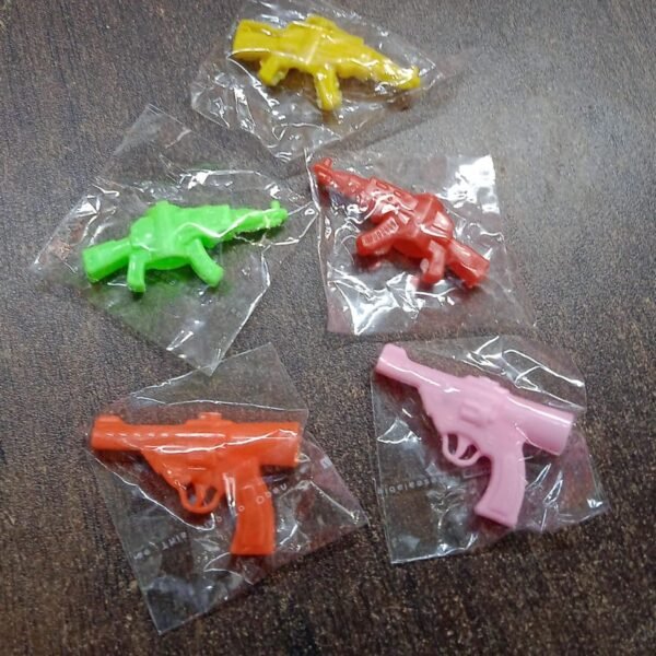 Gun Shape Pencil Top For Kids Office, Small Gun Toy (1 Pc / Mix Colour & Design)