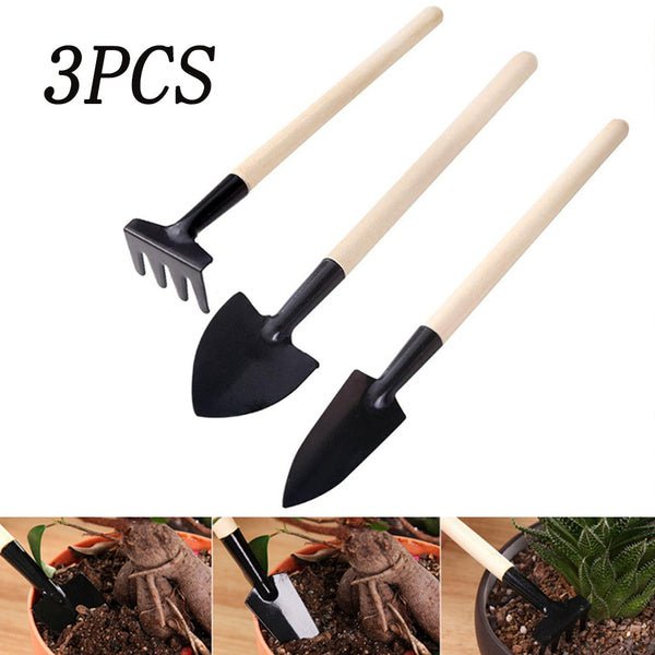 Kid's Garden Tools Set of 3 Pieces (Trowel, Shovel, Rake)