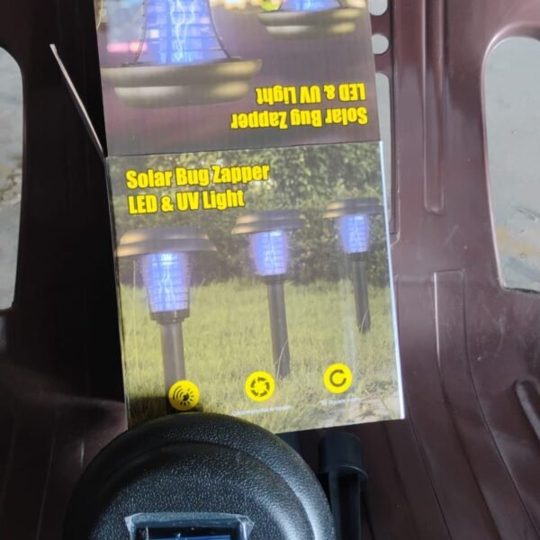 Medium Garden Solar Powered LED Mosquito Trap / Bug Zapper (1 Pc)