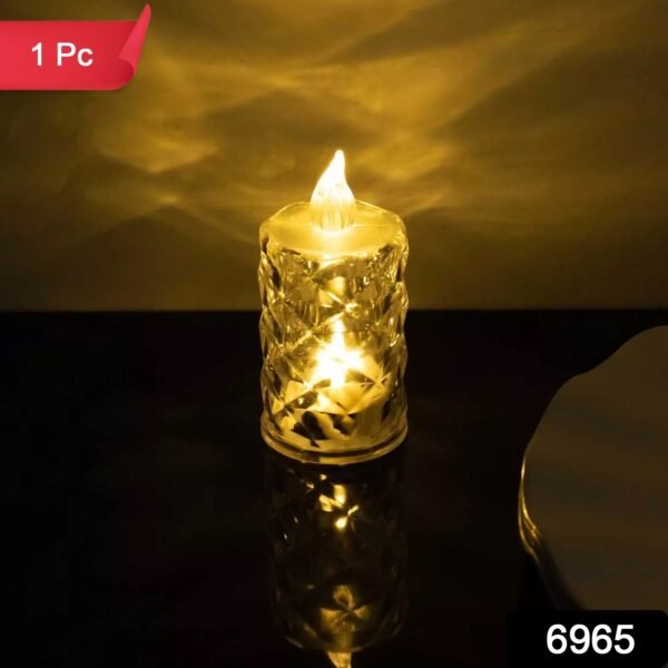Flameless and Smokeless Decorative Candles LED Tea Light, Diwali (1 Pc)