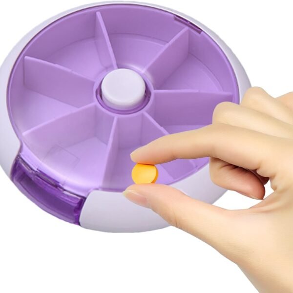 Cute 7-Day Pill Box Dispenser – Portable 7-Grid Medicine Organizer (1 Pc)
