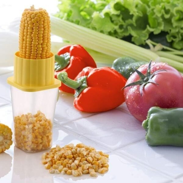 Multi Use Plastic Corn Stripper Cob Remover Bowl