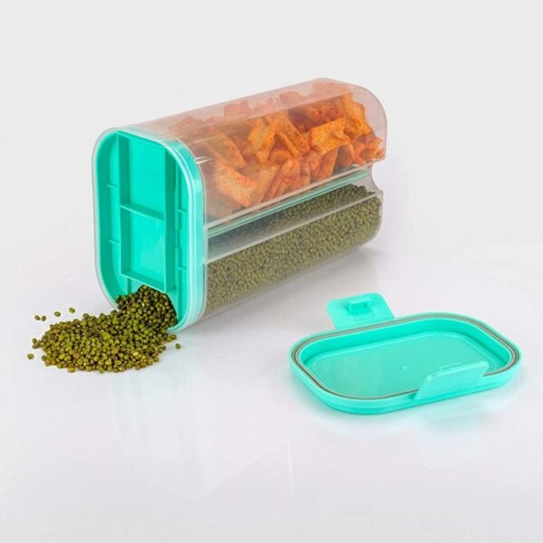 2L Airtight Food Grain Storage Container – 2 Sections