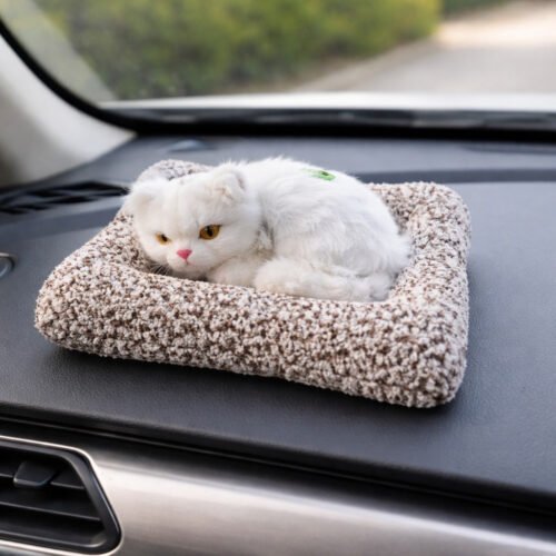 Soft Plush Cute Cat Car Dashboard Showpiece Toy (1 Pc)