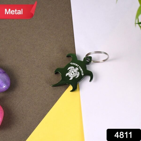 6185fd64-ef6d-4a90-87eb-007ead212ed4.jpg Metal Tortoise Shaped Keychain - Unique and Durable Accessory (1 Pc)