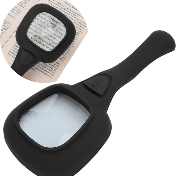 Handheld LED Magnifying Glass – 6 Lighted Magnifier for Reading & Inspection
