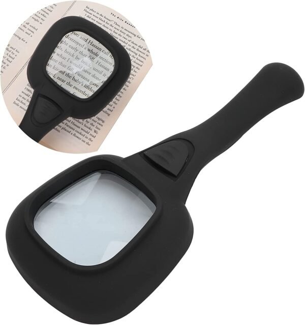 Handheld LED Magnifying Glass – 6 Lighted Magnifier for Reading & Inspection
