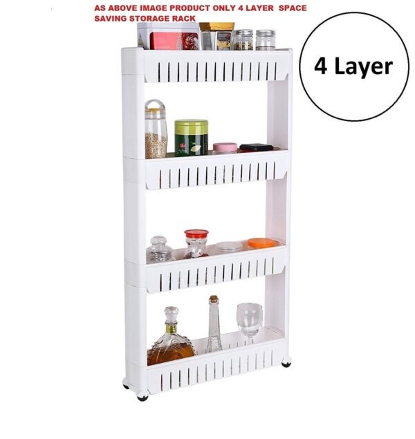 Multipurpose 4 Layer Space Saving Storage Organizer Rack Shelf