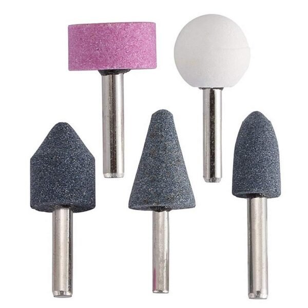 '-5 Pcs Shank Abrasive Mounted Stone (Multicolour)
