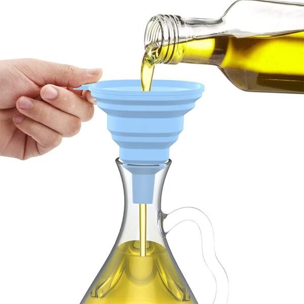 61PGl94b5_L._AC_SL1001.jpg Flexible Silicone Kitchen Funnel Liquid / Powder Transfer Hopper Food (Small)