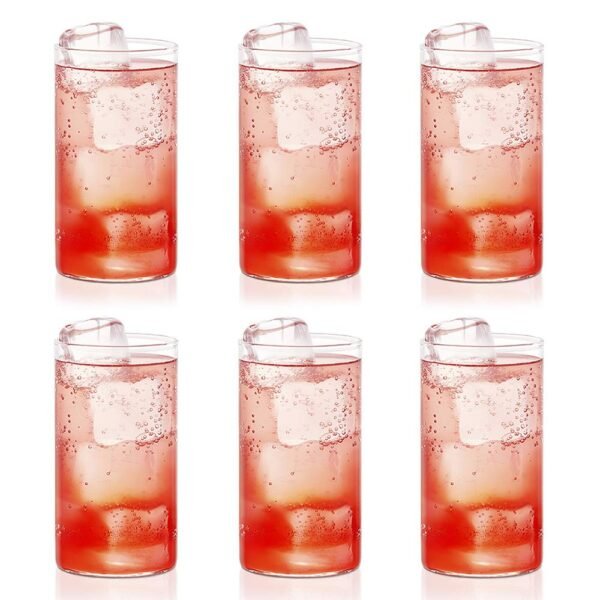 Heavy unbreakable Plastic Clear look fully Transparent Glasses Set 330ml (6pcs)