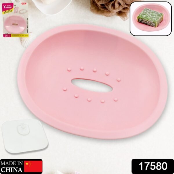 61c1e8e0-8bdd-4528-831d-f2f5554d2f95.jpg Wall Mounted 1 Layer Soap Holder with Hook for Bathroom Sabudani (1 Pc)