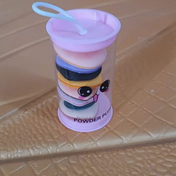 Mini Finger Makeup Powder Puff (Multicolour, 8 Pcs Set)