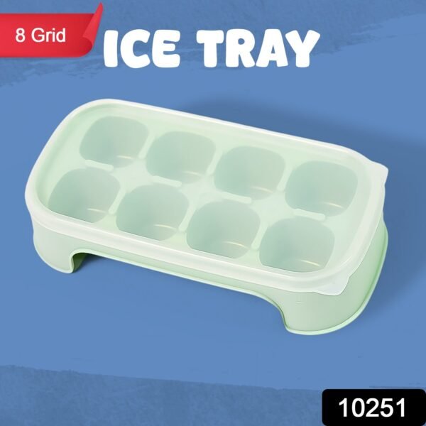 61fa2546-9c12-4a45-a4bc-a19a40a0b4d0_55929c09-d329-49e9-9d84-c8e543b16b06.jpg Ice Mold, 8 Grid Food Grade Portable Plastic Ice Tray (1 Pc / 15×8 Cm)