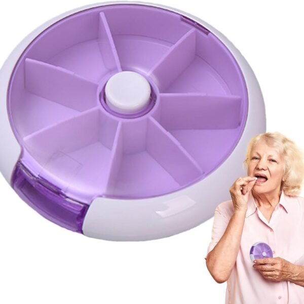 Cute 7-Day Pill Box Dispenser – Portable 7-Grid Medicine Organizer (1 Pc)