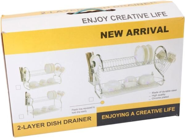 61sRTb1pJRL._AC_SL1000.jpg STAINLESS STEEL RECTANGLE DISH DRAINER RACK / BASKET WITH DRIP TRAY