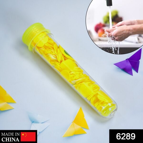 Portable Hand Washing Bath Flower Shape Paper Soap Strips In Test Tube Bottle