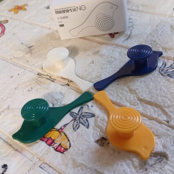 Bird Hook self Adhesive Hooks Wall Mounted Hook Shower Towel Hook (4 Pc Set)