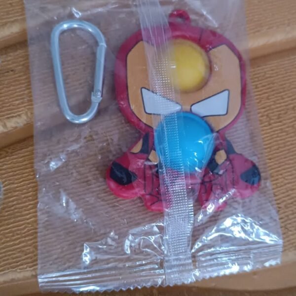 Themed Iron Man Shape Keychain Pop It Toy (1 Pc)