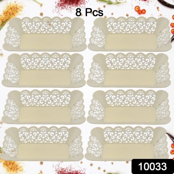 6346317d-ec6e-4e4e-9b0e-9a42a15cff20.jpg Rectangle Plastic Dinner Plate Serving Trays Home School Office 8 Pcs Set