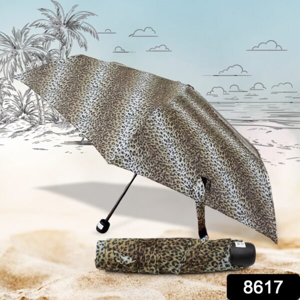 639ff4a3-86b6-4ca4-9b0b-e887aeaf9cf4.jpg Leopard Shape 3-Fold Sun & Rain Protective Foldable Umbrella (1 Pc)