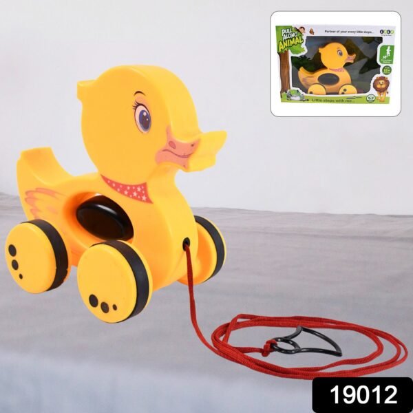 Pull Along Toy with Attractive Design, Developmental Toy for Girl Boy (Duck)