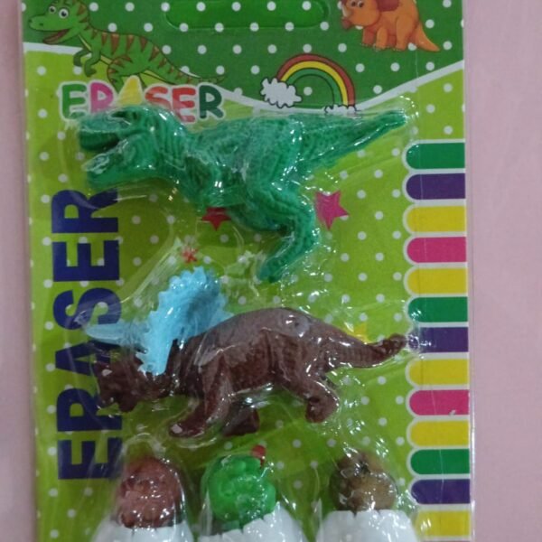 Dinosaur & Egg Shaped 3D Puzzle Erasers – Fun Mini Erasers for Kids (5 Pcs Set)