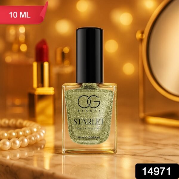 OG Beauty Sunshine Gold Starlet Glitter Nail Paint (10 ML / 1 Pc)