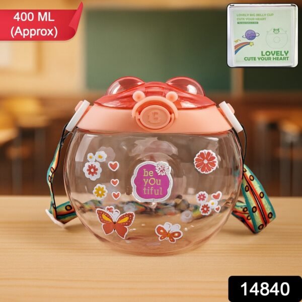 64807585-8170-4336-b2b3-6a0f8286ec77.jpg Round Belly Shape Kids Water Bottle (400Ml / 1 Set )