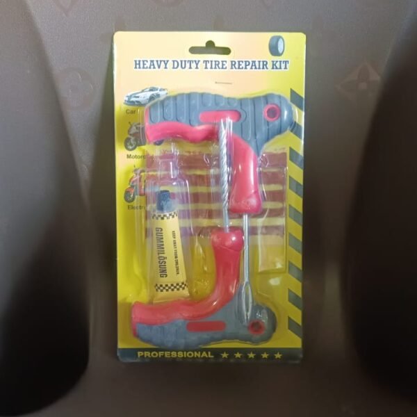 4 in 1 Universal Tubeless Tyre Puncture Repair Kit Tool Set