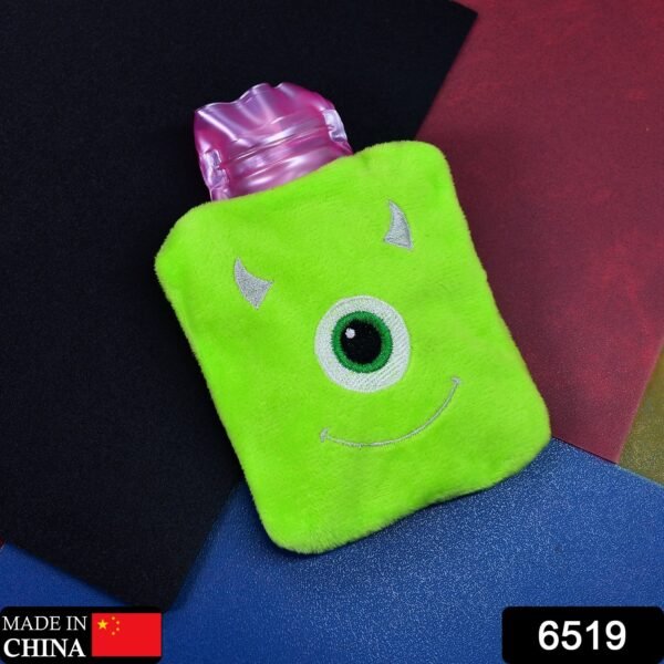 6519_f3404d26-e827-4e72-91ba-c98deac546f4.jpg Green One-Eyed Monster Print Small Hot Water Bag with Cover for Pain Relief