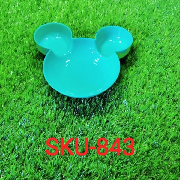 Mickey Shaped Kids / Snack Serving Sectioned Plate