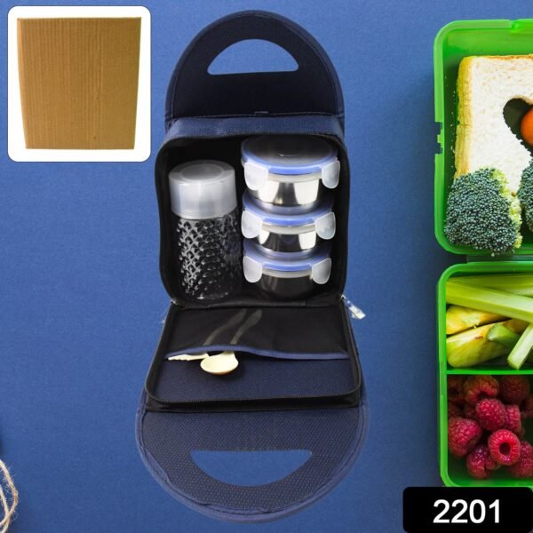 65_1d222385-f129-4b0f-8ba9-c5e4a2f5c181.jpg Compact Stainless Steel Airtight Lunch Box Set - 4 pcs (3 Leakproof 1 Bottle)