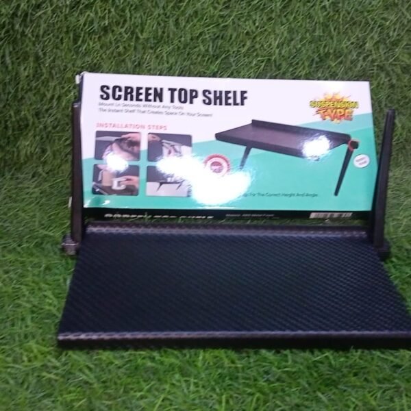 Adjustable TV Top Shelf for Screen & Monitor – Media Storage Rack