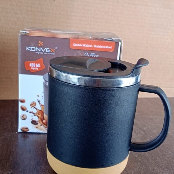 66ff0d32-7041-4241-b3b2-79a8af90ab4d.jpg Insulated Coffee Mug with Spill-Proof Lid (Approx 450ML & 1 Pc)