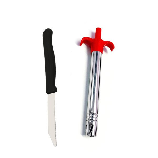 6759b5f4-f151-4f02-a890-0d688380dde0.jpg Stainless Steel Electronic Gas Lighter and Knife (2 in 1)