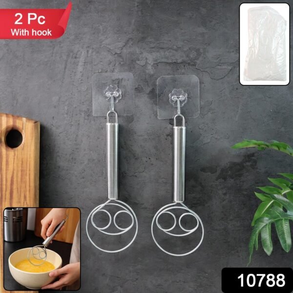 2-Piece Stainless Steel Spiral Hand Whisk - (2 Pc / Set)