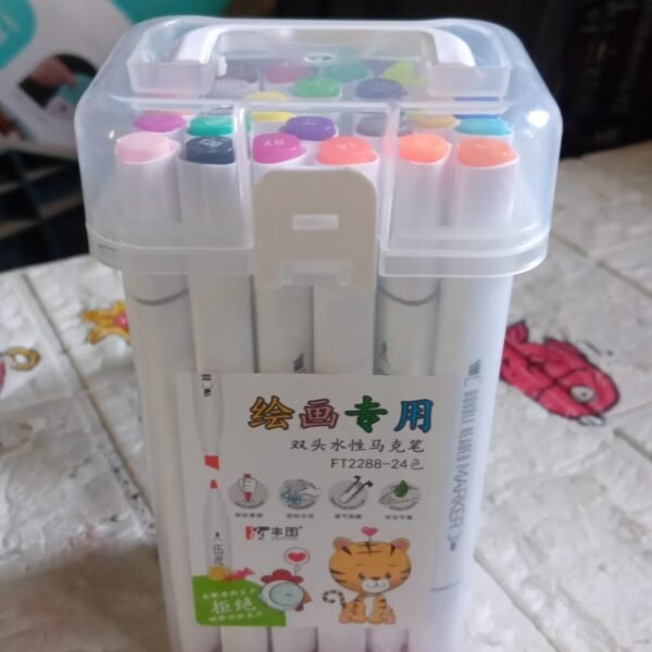 677d32cd-2ff7-4158-b7c4-e707017cc211.jpg 24-Color Double-Ended Art Markers Set for Kids & Adults (24 Pc)