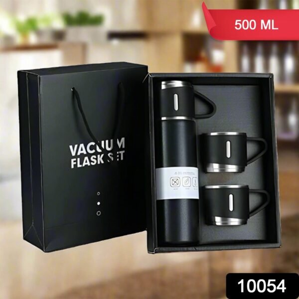 67b6d4e3-52db-4003-ac90-157c97d85f0a_15dd65c3-b02f-48cd-aa9c-d50c037d2099.jpg Stainless Steel Vacuum Flask Set with 3 Steel Cups Combo (500ml)
