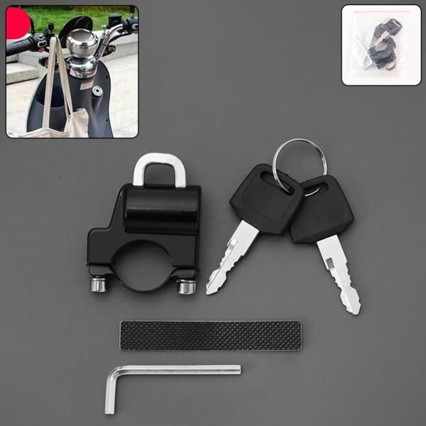 Heavy-Duty Helmet Lock for Motorcycle