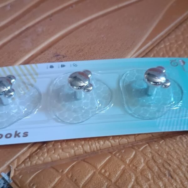 All-Plastic Adhesive Wall Hooks - Strong, No Damage, Easy to Install (3 Pc Set)